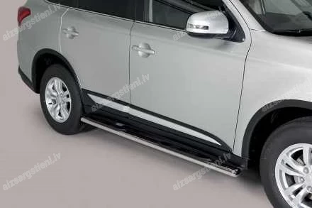 MISUTONIDA OVAL SIDE BARS WITH PLASTIC FOOTSTEPS MITSUBISHI Outlander