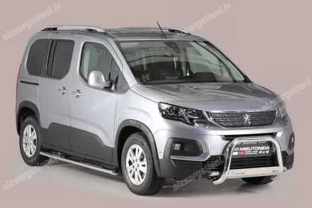 MISUTONIDA OVAL SIDE BARS WITH PLASTIC FOOTSTEPS PEUGEOT Partner / Rifter