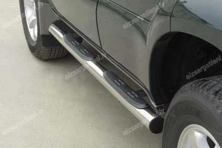 MISUTONIDA ROUND SIDE BARS WITH PLASTIC FOOTSTEPS TOYOTA Land Cruiser 120