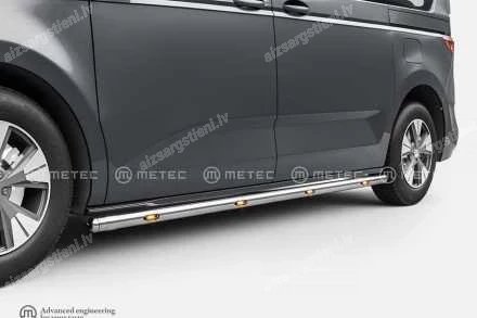 METEC ROUND SIDE PROTECTION BARS WITH ADDITIONAL LED BODY LIGHTS VOLKSWAGEN T7